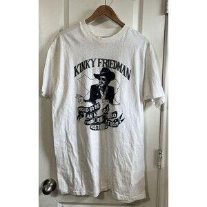 Vintage Kinky Friedman 1990 Tour T-Shirt Tee Single Stitch Texas Graphic Funny